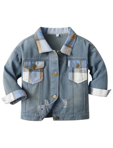 IMEKIS Toddler Denim Hooded Coat for Boys & Girls Fall Outwear