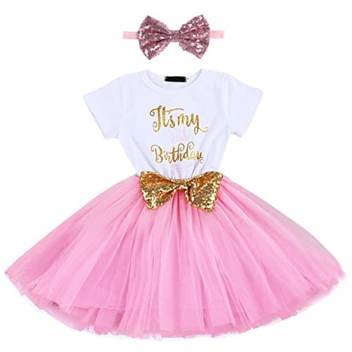 IBTOM CASTLE Baby Girls Newborn 1st/2nd Birthday Cake Smash Tutu Dress