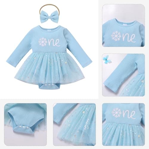 Baby Girl 1st Birthday Outfit for Fall/Winter - Sparkle Dress and Headband