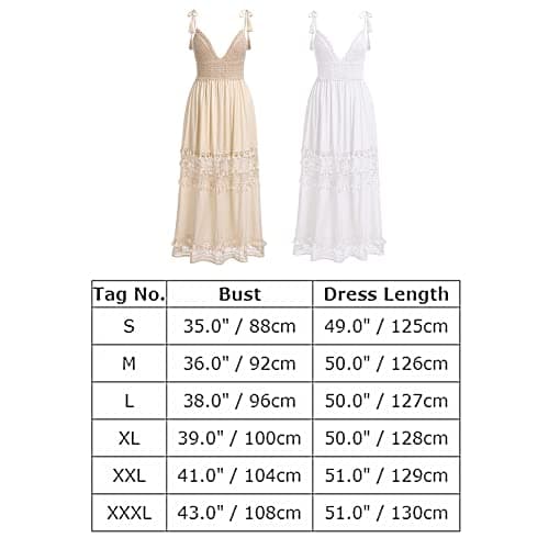 Boho Maxi Dress Lace Up Tassel V Neck Flare Wedding Beach Dresses
