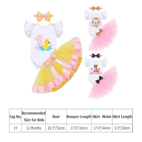 Baby Girl 1st Birthday Tutu Outfit - Farm Cow Ladybug Theme