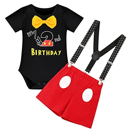 IBTOM CASTLE Baby Boys First Birthday Cake Smash Outfit Gentleman Tuxedo Clothes Set