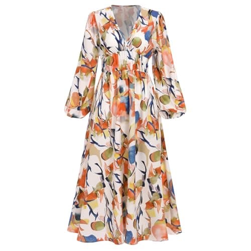 Boho Floral Print Maxi Dress for Women