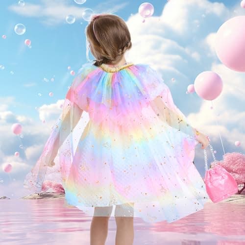 Princess Dress Up Cape Gift Set for Toddler Girls Age 3-8
