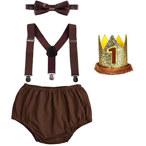 IBTOM CASTLE Baby Boy 1st Birthday Cake Smash Outfit Set