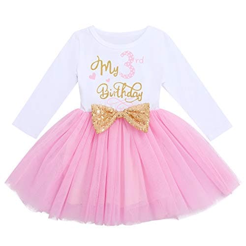 IMEKIS Baby Girl 1st 2nd 3rd Birthday Tutu Dress with Polka Dots