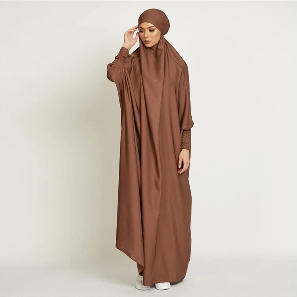 Women Muslim Abaya Long Sleeve Eid Dress Full Cover Middle East Arabian Robe Ramadan Dubai Islamic Prayer Clothes