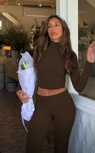 ZFLM Casual Workout Two-Piece Streetwear Sets Flared Leggings