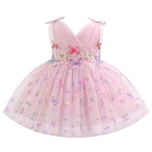 ODOLDI Baby Girls 3D Butterfly Birthday Dress Photography Wedding Cake Crush