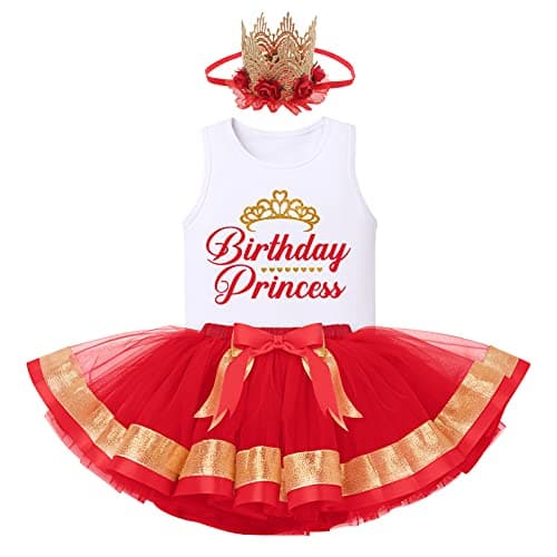 Princess Birthday Outfit for Girls 1-6T