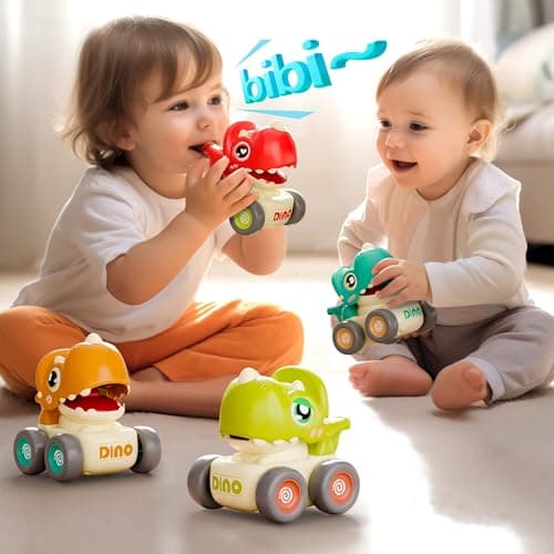 Dinosaur Car Toys for Toddlers 1-3 by iPlay, iLearn