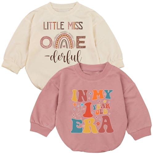 My One Year Old Girl's Birthday Romper Outfit