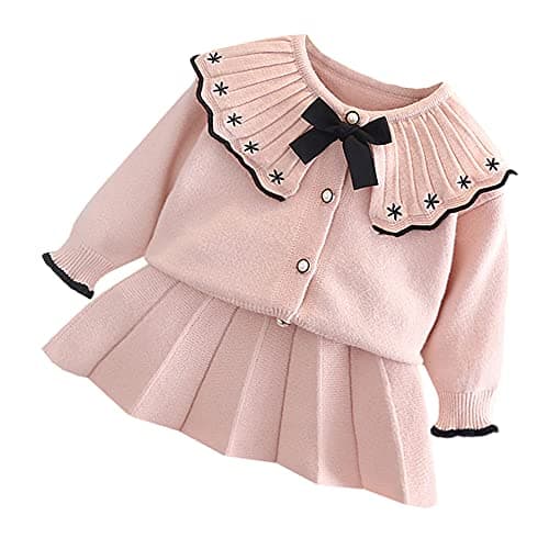 Toddler Girls Knitted Sweater and Skirt Set