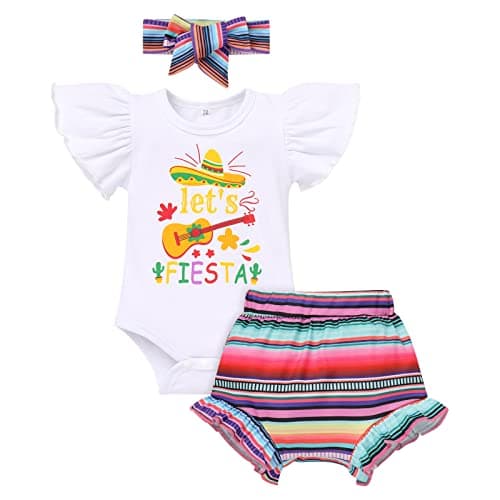 Newborn Baby Girls Ruffle Romper Set