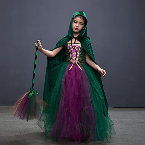 Girls Witch Halloween Costume for Kids 2-12T