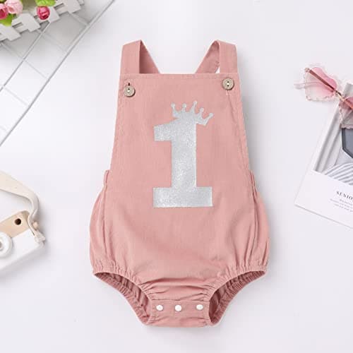 Boho 1st Birthday Backless Romper for Baby Girls and Boys – Perfect for Cake Smash Photos