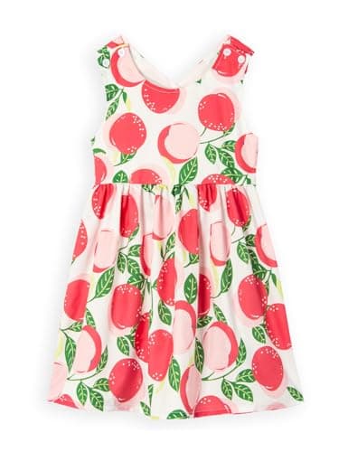 Minitaylor Girls' Casual Sleeveless Dresses Back Cutout Elastic Waist Pattern