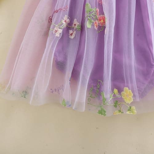 SHIBAOZI Baby Girls Flower Butterfly Embroidery Sleeveless Romper