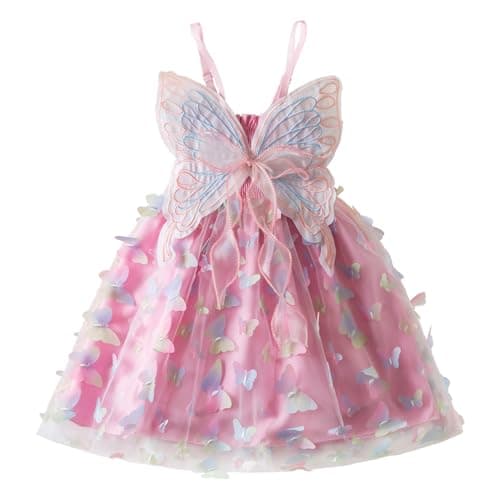 TTYAOVO Girls Flower Sleeveless Strap Dress