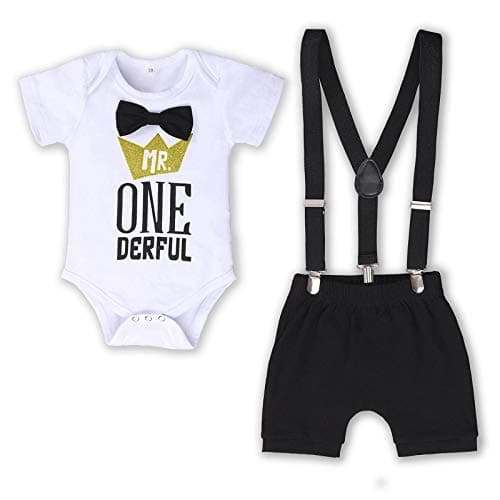 Baby Boy First Birthday Romper Outfit