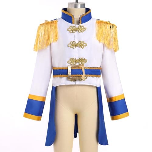 ODASDO Kids Boys Prince Soldier Jacket Halloween Costume Christmas Role Play