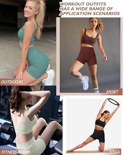 AURUZA Seamless High Waist Leggings & Sports Bra Gym Set
