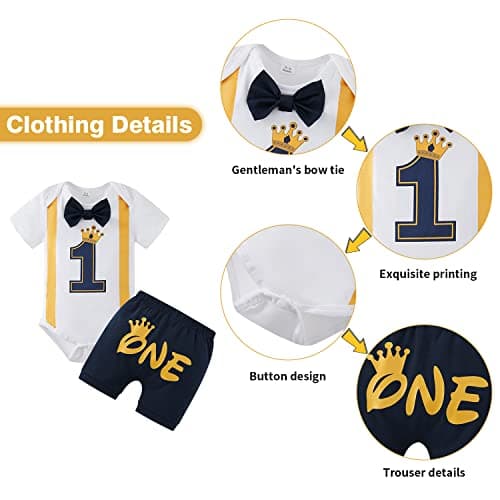 Baby Boy First Birthday Gentleman Outfit