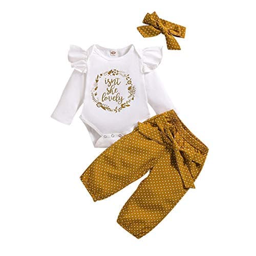 Newborn Baby Girls 3PCS Clothes Set