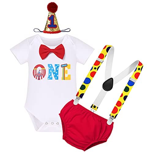 Circus Carnival Theme Baby Boy 1st Birthday Outfit