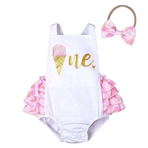 Baby Girl 1st Birthday Outfit Set