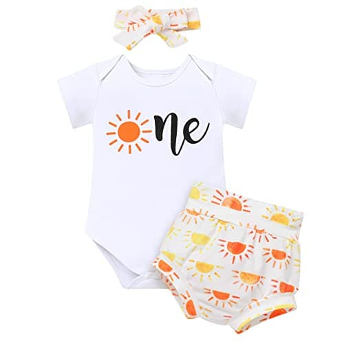Summer Baby Girls Sunflower Mouse Outfit Set