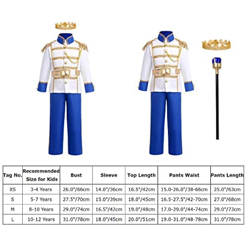IWEMEK Boys Medieval Prince Costume for Toddlers - Royal Cosplay Party and Halloween Outfit