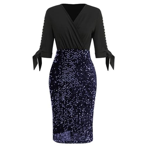 Women’s Plus Size Sparkle Sequins Cocktail Dress