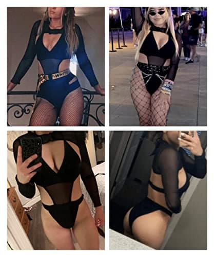 Neon Bodysuit Set for Women - Rave Festival Outfits