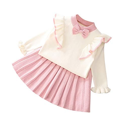 Toddler Girls Knitted Sweater and Skirt Set