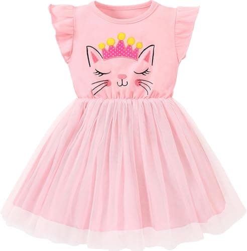 Gothletic Little Girls Tulle Tutu Dress for 2-7Y Summer Sundress