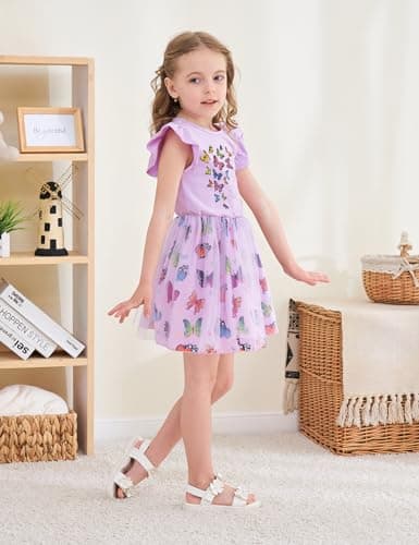 Gothletic Little Girls Tulle Tutu Dress for 2-7Y Summer Sundress