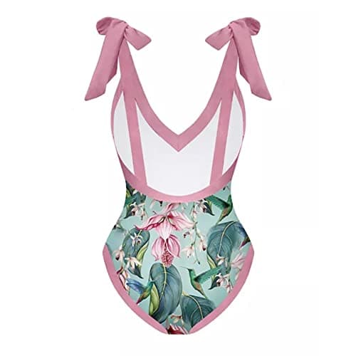 IMEKIS Women’s Floral Print Bikini Set with Wrap Skirt