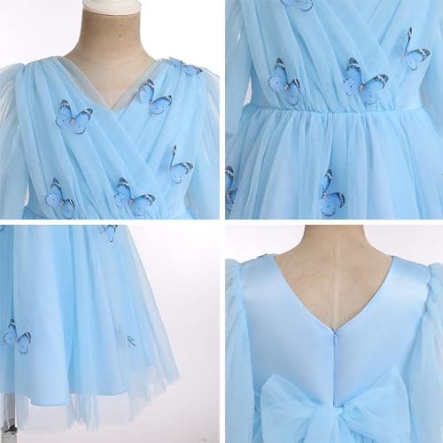 IMEKIS Kids Princess Butterfly Dress for 3-8T Wedding Party Photo Shoot