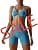 Workout Sets for Women 2 Piece Twist Front Halter Sports Bras High Waist Booty Shorts Exercise Gym Yoga Outfit