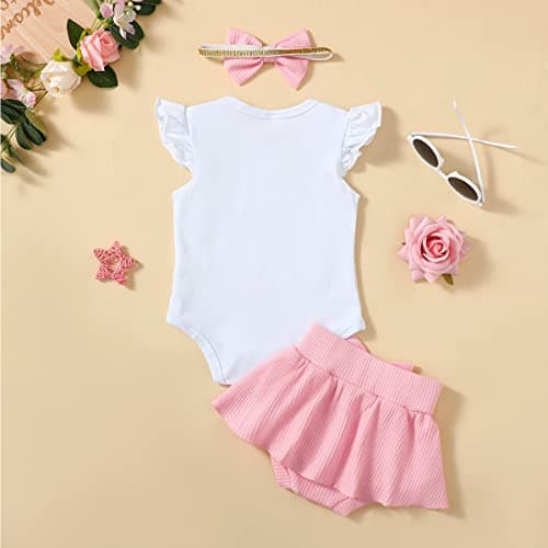 Aslaylme Baby Girl 1st Birthday Floral Skirt Set