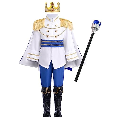 ODIZLI Prince Charming Costume for Kids Boys - Halloween Carnival Dress Up Suit