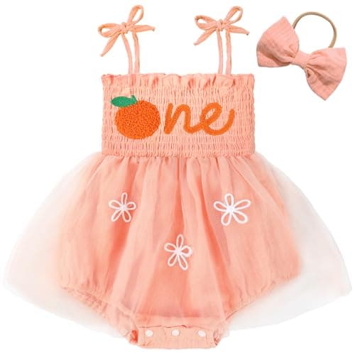 HONGTEYA Baby Girl 1st Birthday Outfit Lace Romper Summer Dress