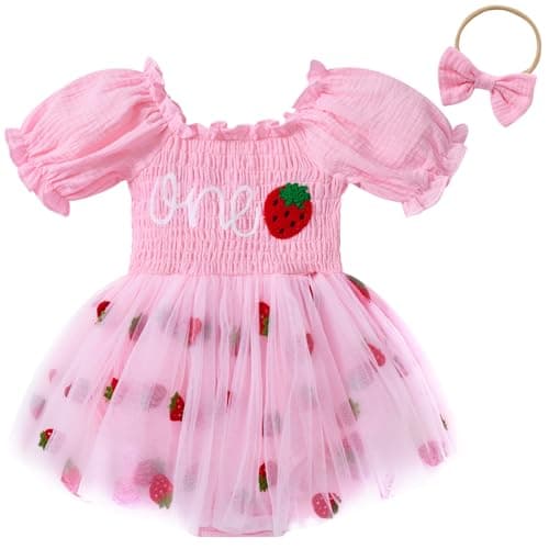 Grehava Baby Girl 1st Birthday Tulle Romper 0-18 Months