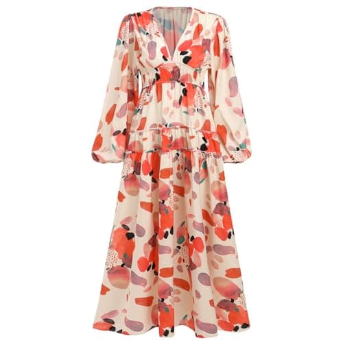 Boho Floral Print Maxi Dress for Women
