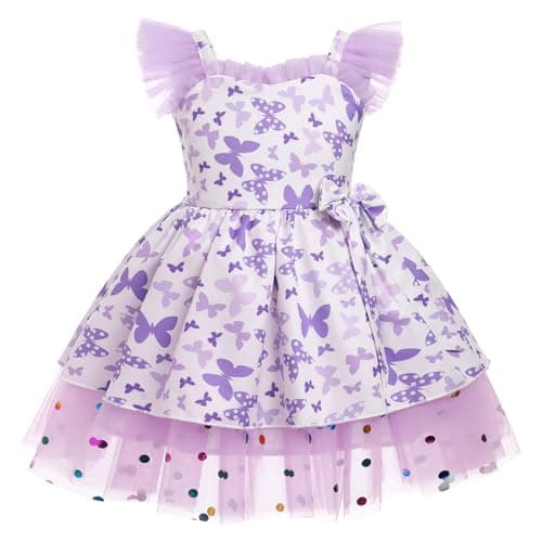 Toddler Girls Cow Print Birthday Dress