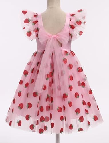 IMEKIS Princess Butterfly Boho Tulle Dress for Toddlers Girls Birthday Pageant