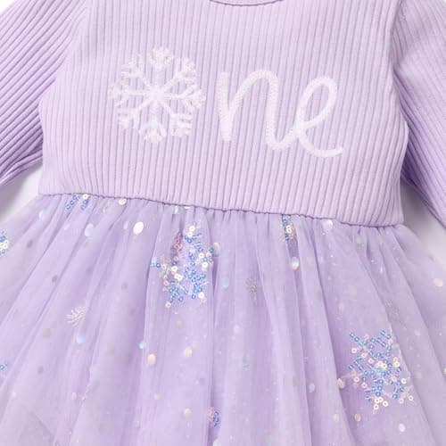 IMEKIS Baby Girl 1st Birthday Outfit: Pumpkin & Snowflake Romper with Headband for Cake Smash Photos