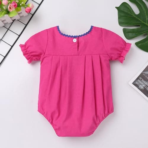 Newborn Baby Girl Mexican Romper for 1st Birthday Fiesta
