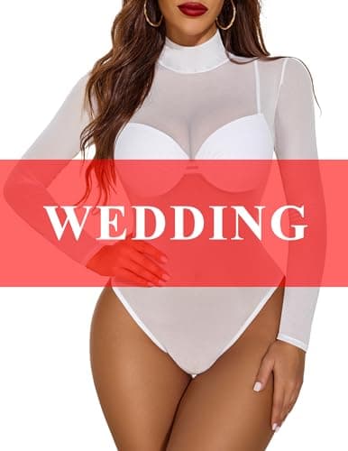 Long Sleeve Mesh Bodysuit for Women